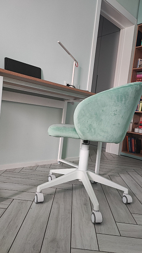 Компьютерное кресло Пард экокожа белый фото покупателя 89