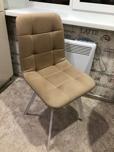 Стул на металлокаркасе Чилли светло-серый / белый каркас фото покупателя 534