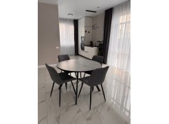 Стул на металлокаркасе Вейв светло-серый (hl 63) / 10К черный каркас фото покупателя 83