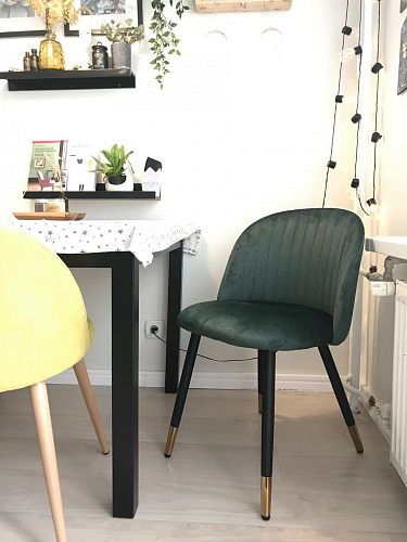 Стул на металлокаркасе Gabi 1 light purple / black / gold фото покупателя 72