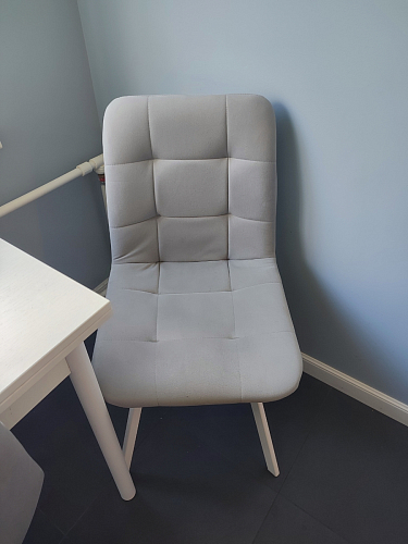 Стул на металлокаркасе Чилли К темно-серый (velutto 32) / черный фото покупателя 340