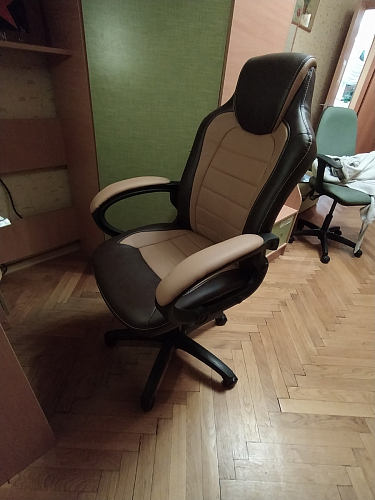 Компьютерное кресло Kadis коричневое / бежевое фото покупателя 31