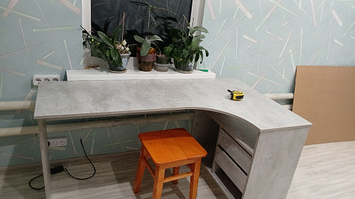 Письменный стол СПм-25 левый дуб сонома фото покупателя 48