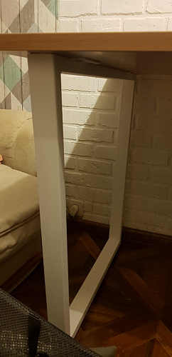 Деревянный стол Лота Лофт 140х80 белый матовый / бетон светлый фото покупателя 97