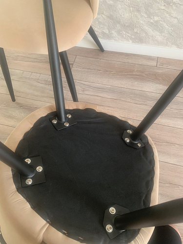 Стул на металлокаркасе Gabi latte / gold / black фото покупателя 137