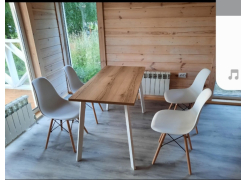 Стол Тринити Лофт 120 32 мм бетон / черный матовый фото покупателя 262