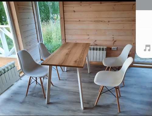 Стол Тринити Лофт 120 25 мм черный матовый / дуб делано темный фото покупателя 178