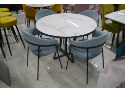 Стеклянный стол Нейтон обсидиан / черный из шоурума 1