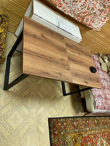 Стол Лота Лофт 140 25 мм черный матовый / бетон фото покупателя 770