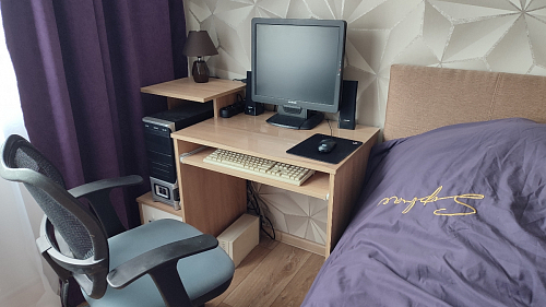 Компьютерный стол Джаз-24 левый дуб молочный фото покупателя 107