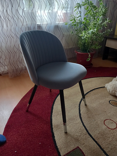 Стул на металлокаркасе Gabi green / black / silver фото покупателя 120