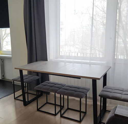 Деревянный стол Лота Лофт 120x75 дуб крафт табачный / черный матовый фото покупателя 700