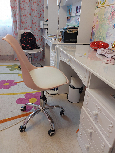 Компьютерное кресло Kolin с подушкой clear / white фото покупателя 525
