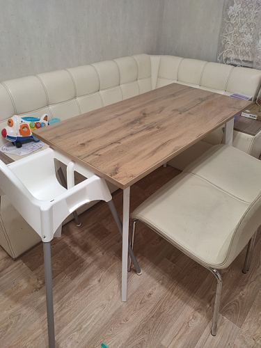 Стол Тринити Лофт 120 32 мм бетон / черный матовый фото покупателя 376