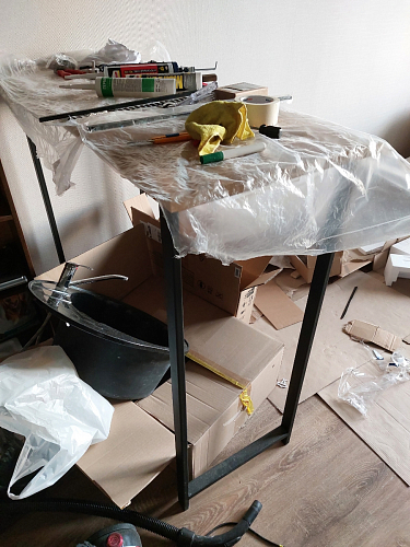 Барная стойка Дилан Лофт 120х40х98 дуб делано темный фото покупателя 63