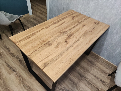 Деревянный стол Лота Лофт 120х75 белый матовый / дуб крафт золотой фото покупателя 542