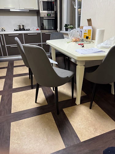 Стул на металлокаркасе Kora beige / black фото покупателя 389