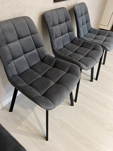 Стул на металлокаркасе Челси бежевый / черный фото покупателя 12