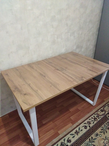 Деревянный стол Лота Лофт 140х80 черный матовый / бетон светлый фото покупателя 40