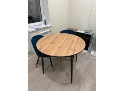 Стул на металлокаркасе Gabi blue / black фото покупателя 390