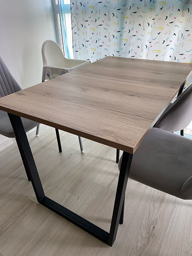 Деревянный стол Лота Лофт 120x75 дуб крафт табачный / черный матовый фото покупателя 286