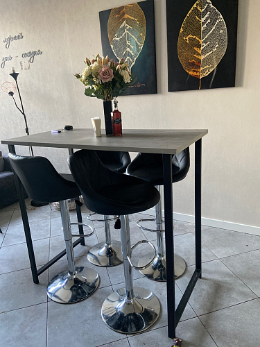 Барная стойка Дилан Лофт 120х40х90 бетон светлый фото покупателя 101