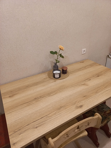 Стол Тринити Лофт 120 32 мм дуб галифакс табако / черный матовый фото покупателя 136