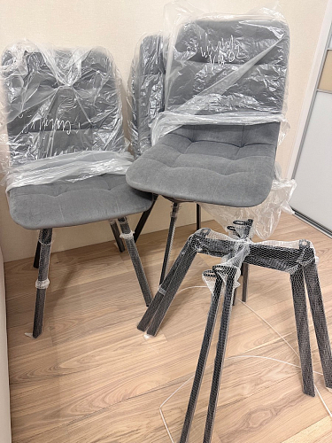 Комплект стульев Чилли 4 шт темно-серый / черный фото покупателя 504