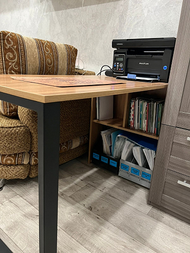 Письменный стол Битти Лофт 116х60х75 креатель / черный матовый фото покупателя 32