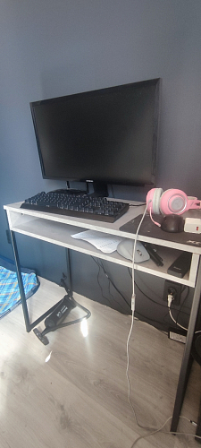 Письменный стол Лео Лофт черный матовый / дуб делано темный фото покупателя 50