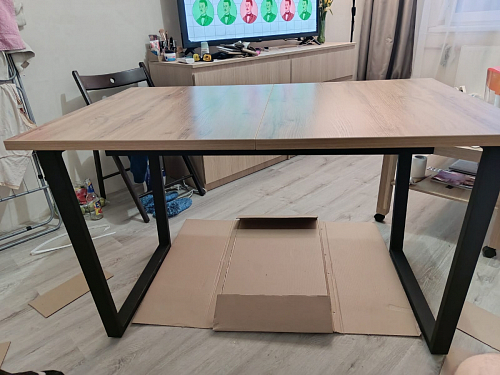 Стол раскладной Лота Лофт 120 25 мм юта / черный матовый фото покупателя 181