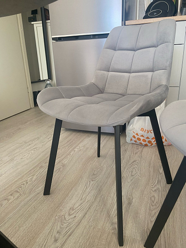 Стул на металлокаркасе Челси бежевый / черный фото покупателя 75