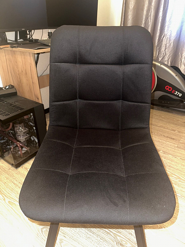 Стул на металлокаркасе Чилли К темно-серый (velutto 32) / черный фото покупателя 367