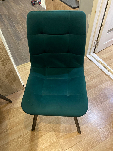 Стул на металлокаркасе Чилли К светло-серый велюр / черный каркас фото покупателя 1159