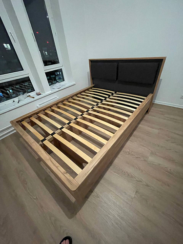 Двуспальная кровать Клауд 160х200 парящая дуб крафт золотой / антрацит фото покупателя 16