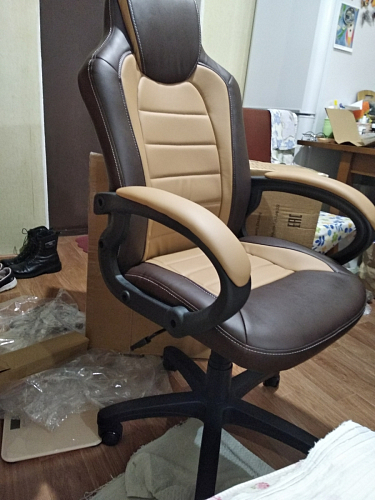 Компьютерное кресло Kadis коричневое / бежевое фото покупателя 58