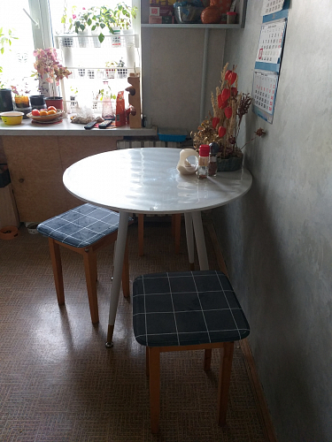 Стол круглый Bianka 90 белый фото покупателя 1