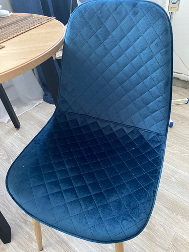 Стул на металлокаркасе Capri голубой фото покупателя 126