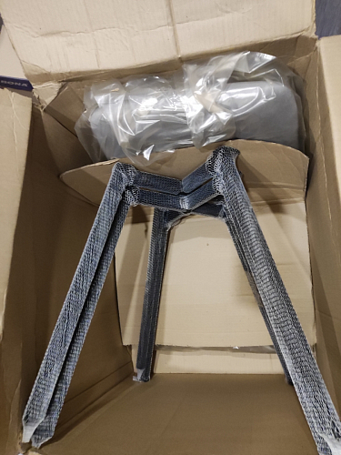 Стул на металлокаркасе Чилли синяя ткань / белый фото покупателя 1175