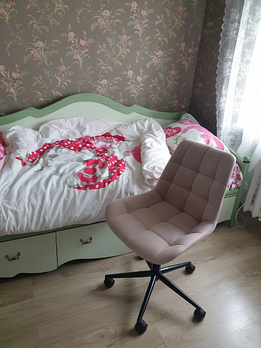 Компьютерное кресло Честер голубой (velutto 47 ) / черный фото покупателя 35