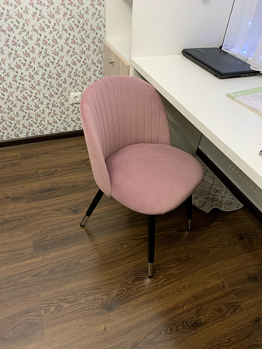 Стул на металлокаркасе Gabi dark beige / black / silver фото покупателя 122