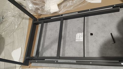 Стол Центавр 120(160)х70х75 файерстоун / черный матовый фото покупателя 94