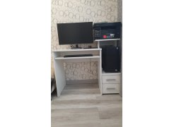 Компьютерный стол Джаз-24 левый белый фото покупателя 58