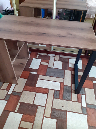 Письменный стол Битти Лофт 116х60х75 креатель / черный матовый фото покупателя 32