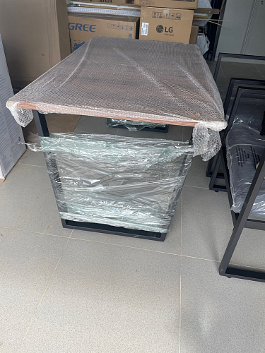 Деревянный стол Лота Лофт 120x75 дуб крафт табачный / черный матовый фото покупателя 43