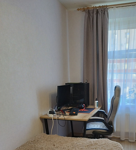 Стеклянный стол Фостер 120(160)х120х76 белый мрамор / черный фото покупателя 94