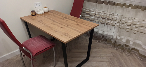 Деревянный стол Лота Лофт 120х75 белый матовый / дуб крафт золотой фото покупателя 1001