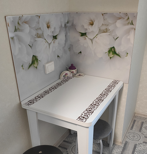 Деревянный стол Фантазия дуб крафт золотой фото покупателя 1