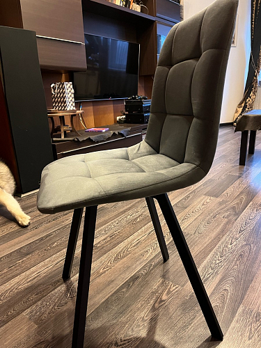 Стул на металлокаркасе Чилли зеленый / черный фото покупателя 1396