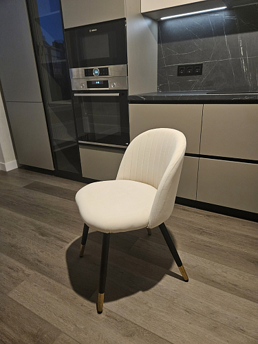 Стул на металлокаркасе Gabi 1 light blue / black / gold фото покупателя 395